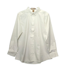 Harriton Button Up Long Sleeve Women's Darted Oxford Shirt White Size XL
