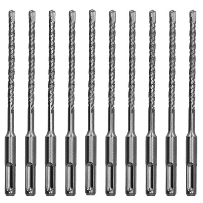 5/32''x6'' SDS Plus Rotary Hammer Drill Bit Carbide Tip for Masonry Concrete-10Pcs