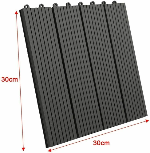 11 x Garden Patio Interlocking Composite Decking Floor Tiles 30x30cm, Collect - Picture 12 of 13