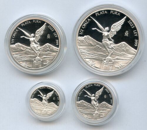2023 Mexico Proof Libertad Silver Fractional 4-Coin Set 1/2 1/4 1/10 1/20 JP668 - Picture 1 of 2