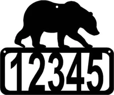 Bear #2 House Address Sign - Made in USA