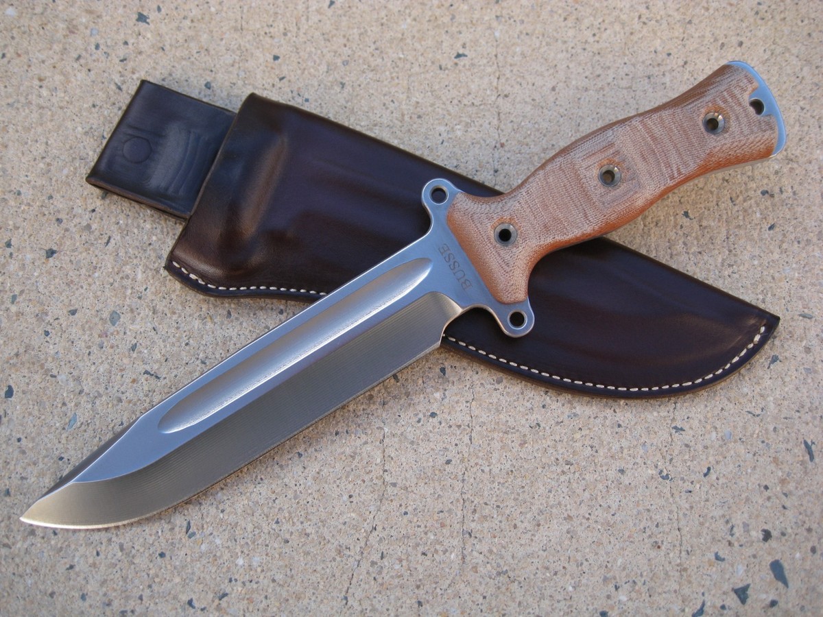Custom Molded Leather Sheath For Busse Combat HOG Gemini Knife