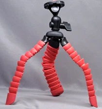 Deco gear Spider Tripod 12" Compact Rubberized Camera Photo Video Grip SP12-RED