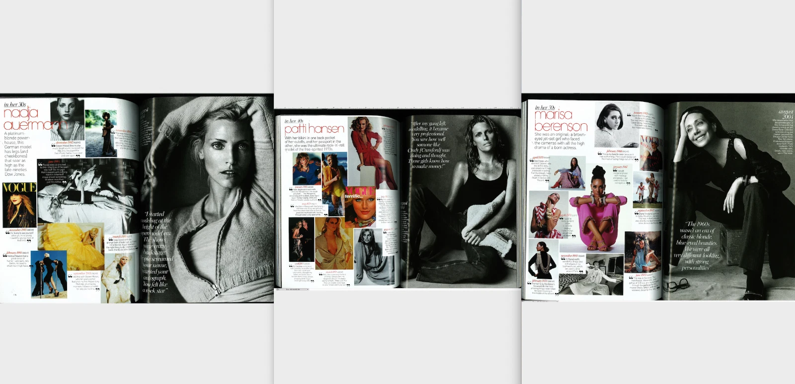 VOGUE AUGUST 2004 The PRESLEY WOMEN PATTI HANSEN NADJA AUERMANN KATE SPADE PRADA