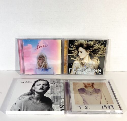 Taylor Swift FEARLESS PLATINUM EDITION CD & DVD + Lover + 1989 + Reputation Lot - Picture 1 of 24