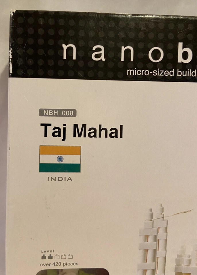 Nanoblock Taj Mahal 420 pcs NEW Sealed NBH-008 India NIB Micro Sized Blocks - Image 2 of 4