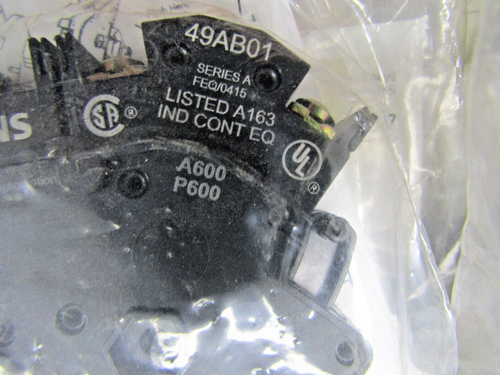 🔥NEW SIEMENS 600V 1 N.C. AUXILIARY CONTACT KIT 49AB01 - Picture 4 of 5