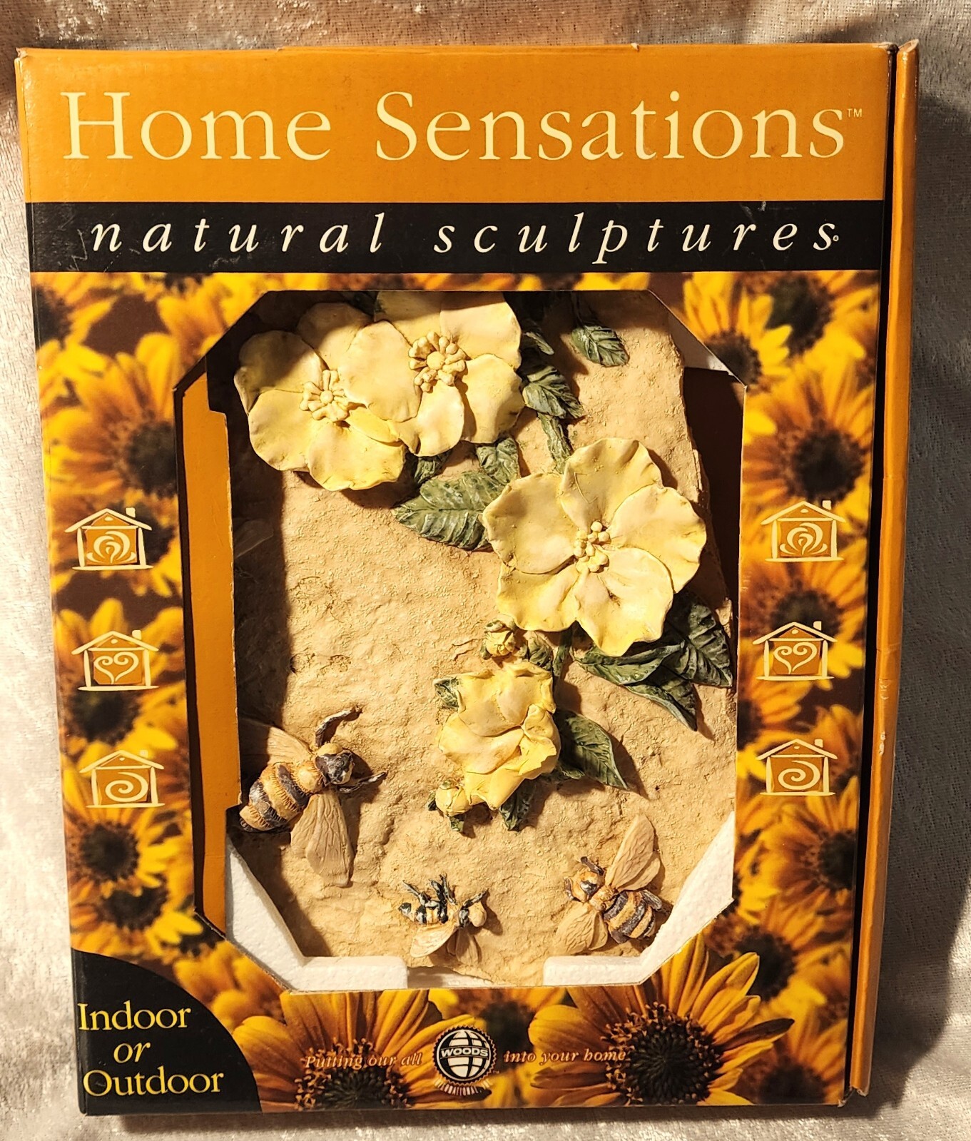 Home Sculptures Natural Sculptures  Morning Glories  w'  Painted Bee Plaque