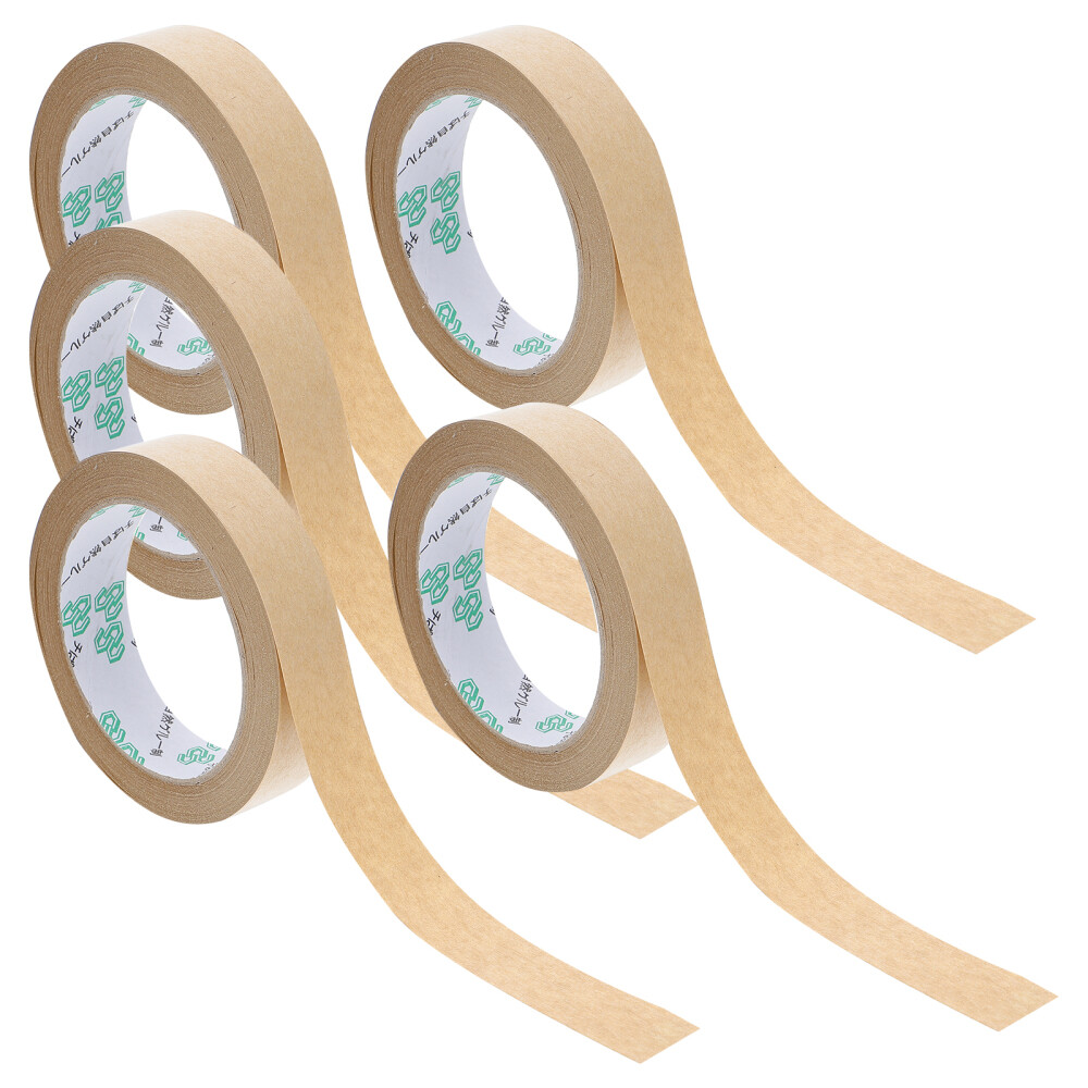 5 Pcs Kraft Paper Tape Masking Gummed Tapes Adhesive Carton Activation