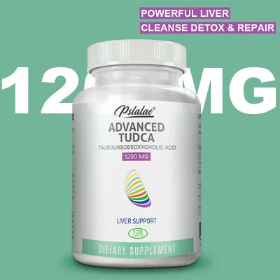 PSLALAE Advanced TUDCA 1200mg - Formula per la pulizia e la riparazione della disintossicazione del fegato, migliora l'immunità