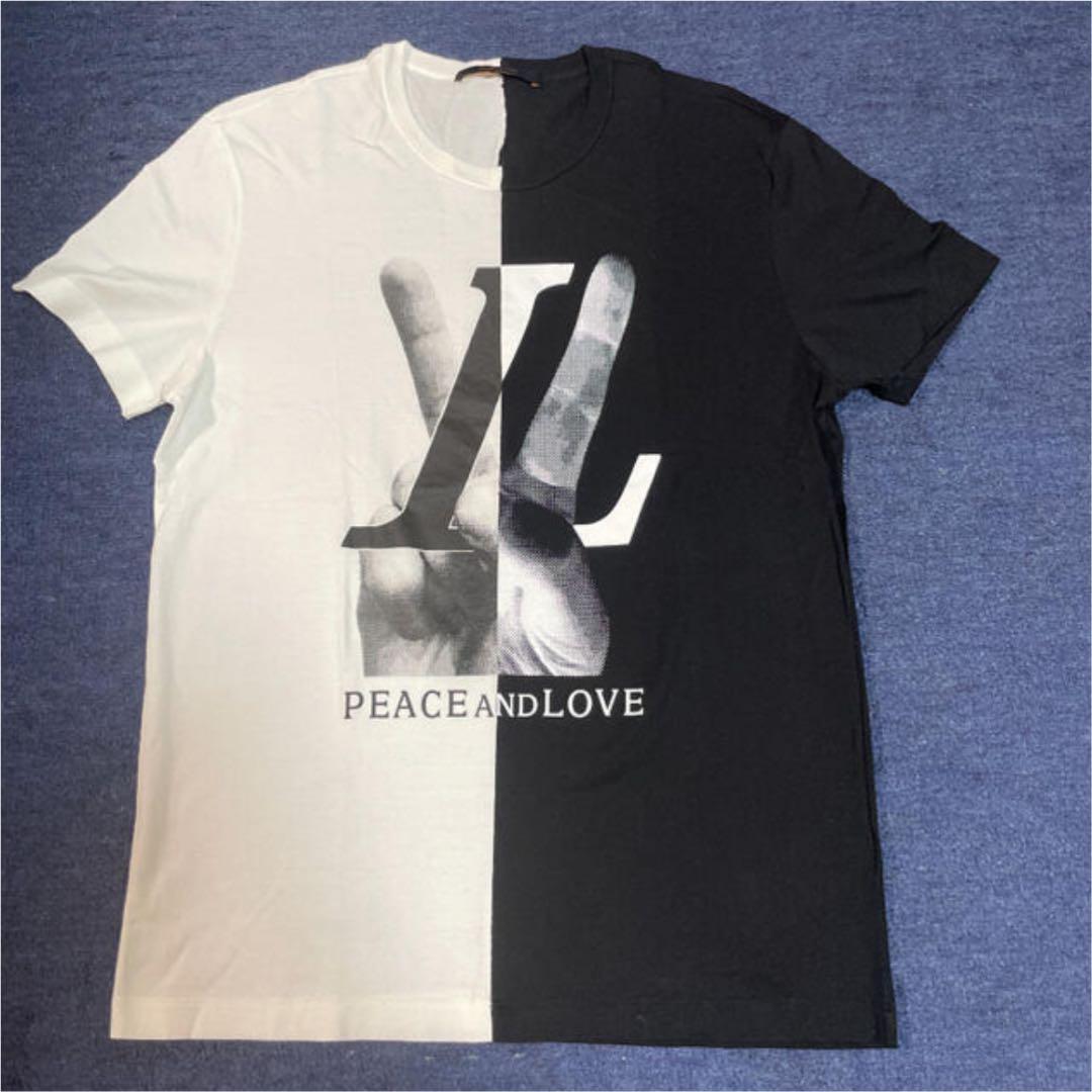 LOUIS VUITTON PEACE AND LOVE T shirt XS Authentic Men New Unused from Japan