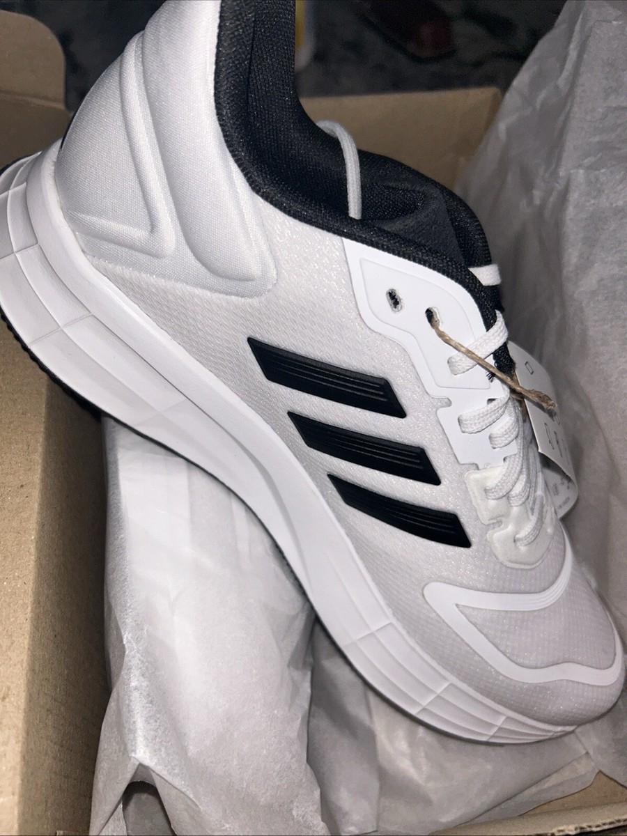 Adidas Duramo 10 Men\'s Running Shoes, Men\'s US Size 9, New in Box, White HQ4130 Size 9.5 Mens Adidas DURAMO 10 White Black Sneaker Shoe  main image 2