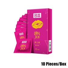 10-50pcs Oral Sex Condoms Cherry Flavor Latex Condones Sleeve Blowjob Sleeve UK