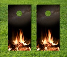 Campfire Stars Starry Night Decal Game Laminated Wrap Cornhole Board Toss Bag US