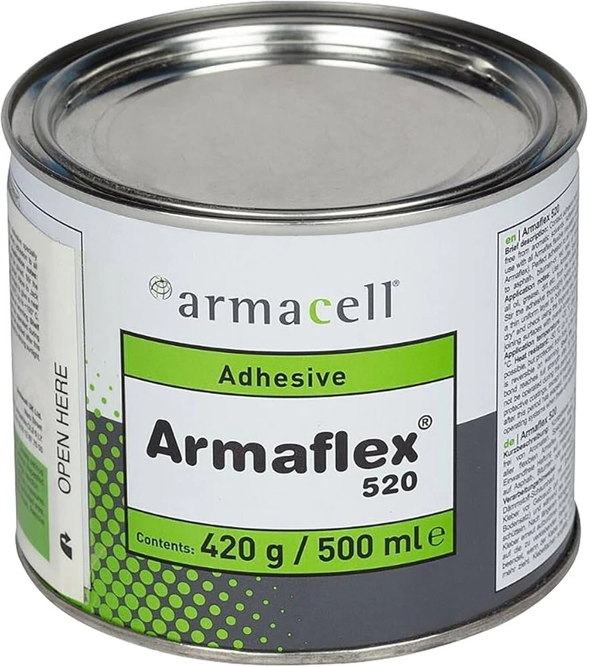 2 x ARMACELL 520 ADHESIVE for ARMAFIX Class O Insulation Sheets and Tubes 500ml