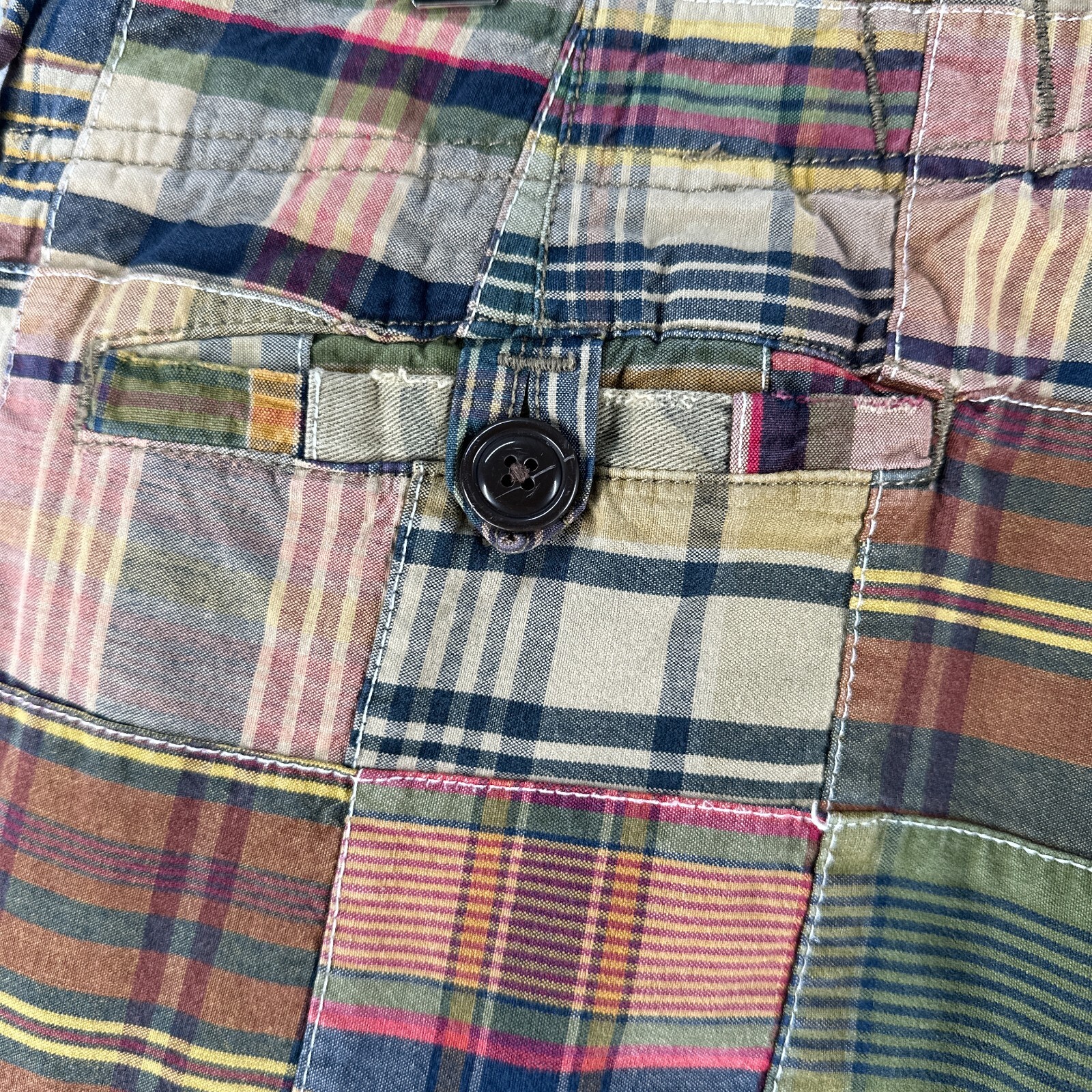 American Eagle Mens Patchwork Shorts 33 Green Lon… - image 10