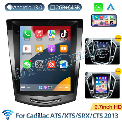 Apple Carplay 64GB für Cadillac ATS SRX XTS ATSL CTS Android 13 Autoradio Navi