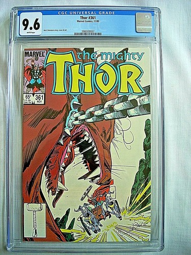 Marvel MIGHTY THOR #361 CGC 9.6 NM+ White Pages 1985