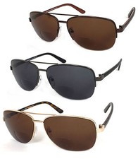 Retro Mens Pilot Bifocal Tinted Sun Reader Reading Sunglasses - RE70