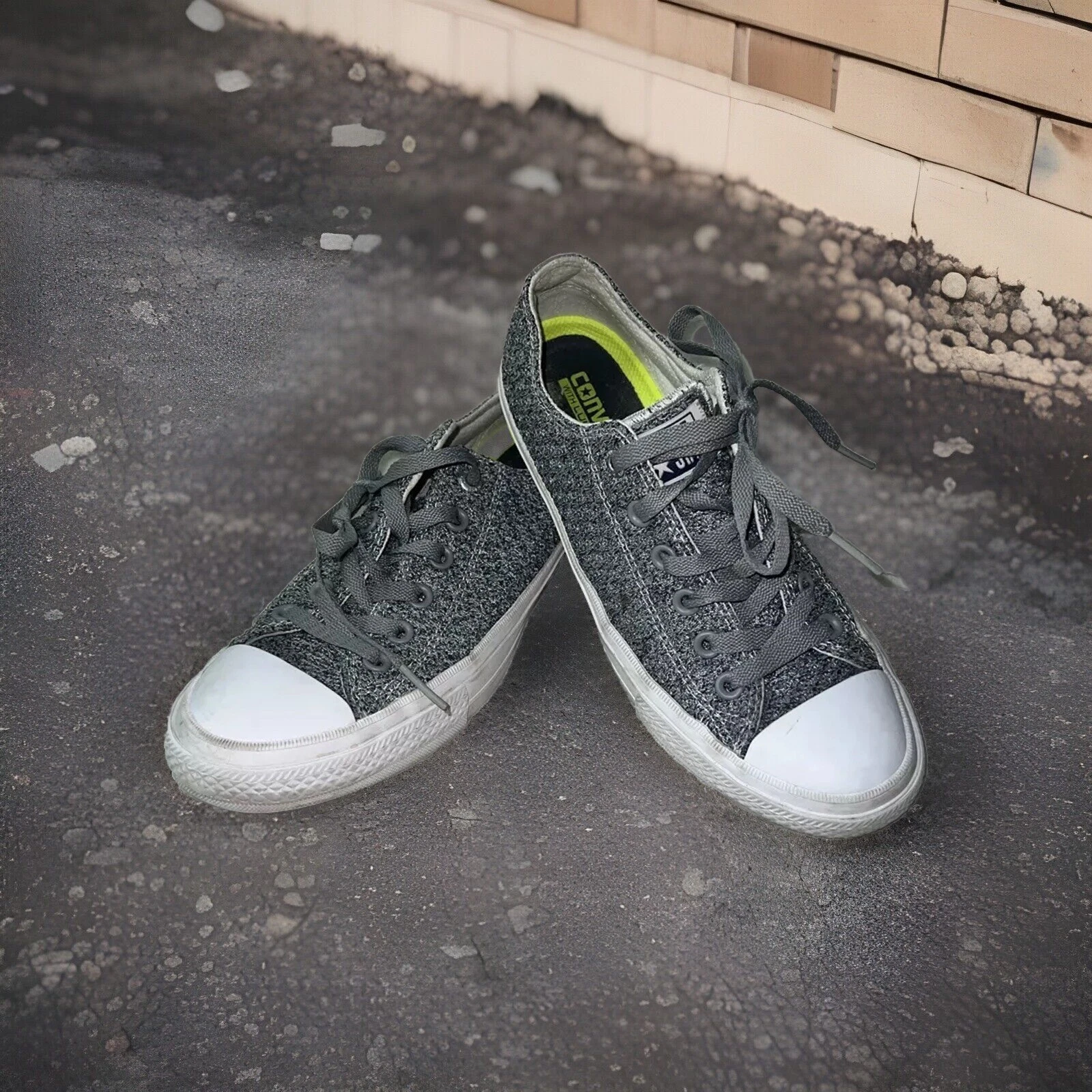 Sneakers Converse All Star Lunarlon Chuck Taylor II donna taglia 8 5 grigio maglia