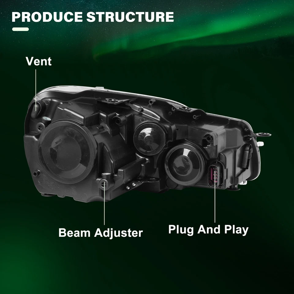 Conjunto de faros para Volkswagen GTI Golf/Jetta 2010-2014 (MK6) Sportwagen negro Foto 4 de 4