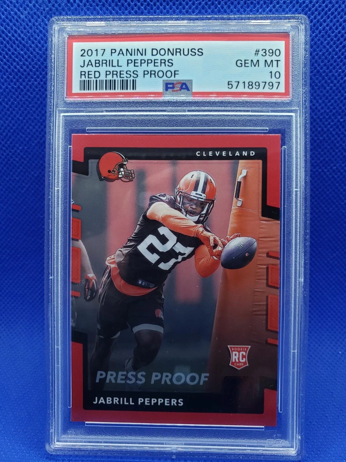 Jabrill Peppers Panini Donruss #390 Red Press Proof