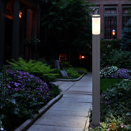 2er Set Außen Steh Leuchte ANTHRAZIT Garten Weg Edelstahl Terrassen Stand Lampe - Bild 12 von 12