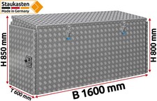 Pritschenbox,Pritschenkasten aus Alu B1600 x H 850/800 x T 600 "Made in Germany"