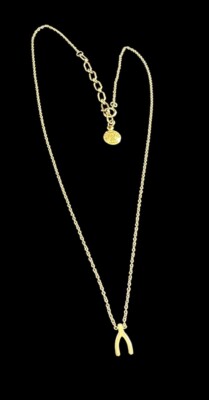Halskette signiert Zoe Chicco 14k Gelbgold Querlenker Anhänger runde Kette