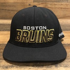 Boston Bruins Hat Snapback Cap Mens Black UNRL Base Fit NHL Hockey Rare - READ