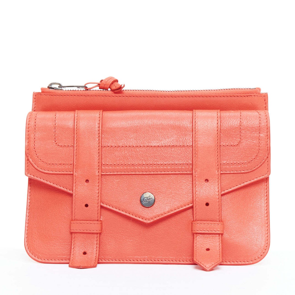 PROENZA SCHOULER PS1 coral red zip envelop portfolio clutch