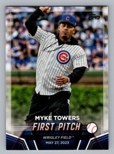2024 Topps Series 2 First Pitch #FP-2 Wrigley Field Myke Towers Chicago Cubs