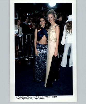 Salma Hayek & Celine Balitran ''Batman & Robin'' Press Photo Premiere LA 1997