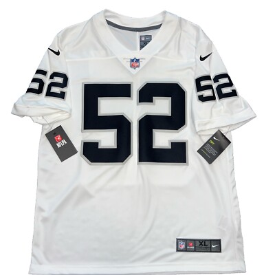 New Khalil Mack Mens Size XL Nike Tags Raiders White Limited