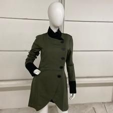 Venus Knit Asymmetrical Button-front Jacket Women's Size 6 Olive