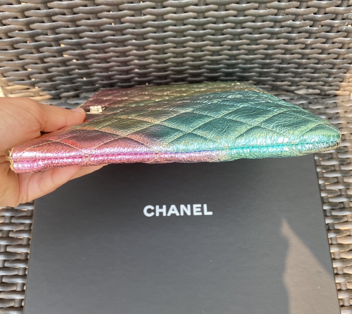 Chanel Medium 2.55 Quilted Metallic Multicolor Calfskin