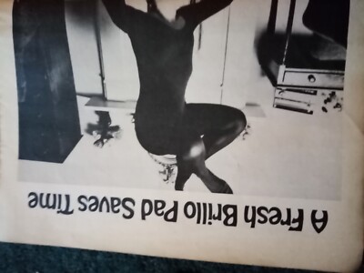 Xm25 Ephemera 1968 Werbung gefaltet Brillo Block 