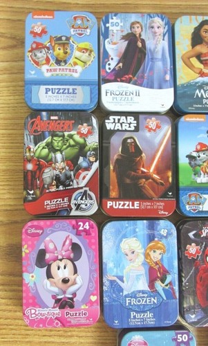 LOT OF PUZZLES NICKELODEON DISNEY MARVEL MIXED LOT OF 17 - Picture 2 of 6