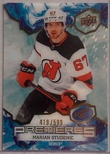 2021-22 Upper Deck Ice Premieres Blue #153 MARIAN STUDENIC /599 RC Devils