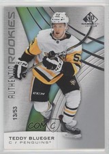 2019-20 Upper Deck SP Game Used Authentic Rookies 13/53 Teddy Blueger #109 um0