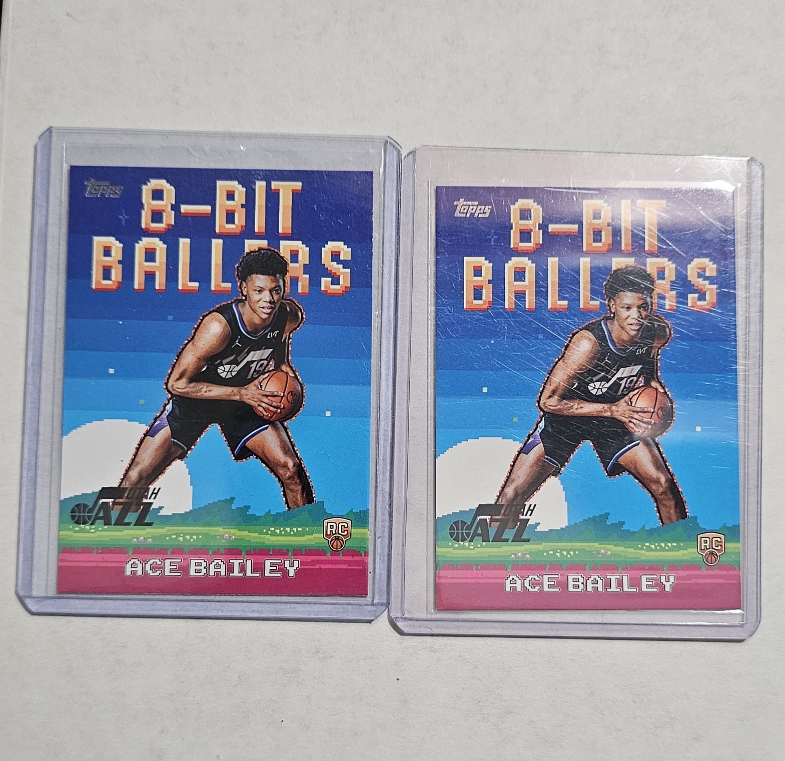 Topps 8-Bit Ballers Ace Bailey Utah Jazz Rookie Card Lot (2 Cards) #8B-35