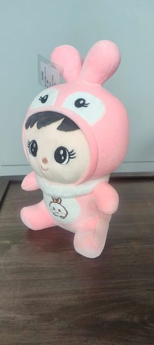Children Play Stuffed Toy Cute & Adorable Pink Bunny Medium Size Kids Gifting - Picture 2 of 4