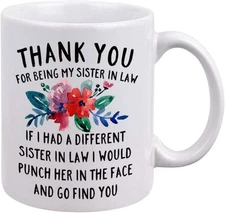 DQG CVT Best Sister-in-Law Mug - Thank You 1 Count (Pack of 1), 