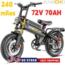 A8 GT E-Bike 20" Peak 6000W Rear Motor 72V 70Ah Electric Bike for adults 50MPH