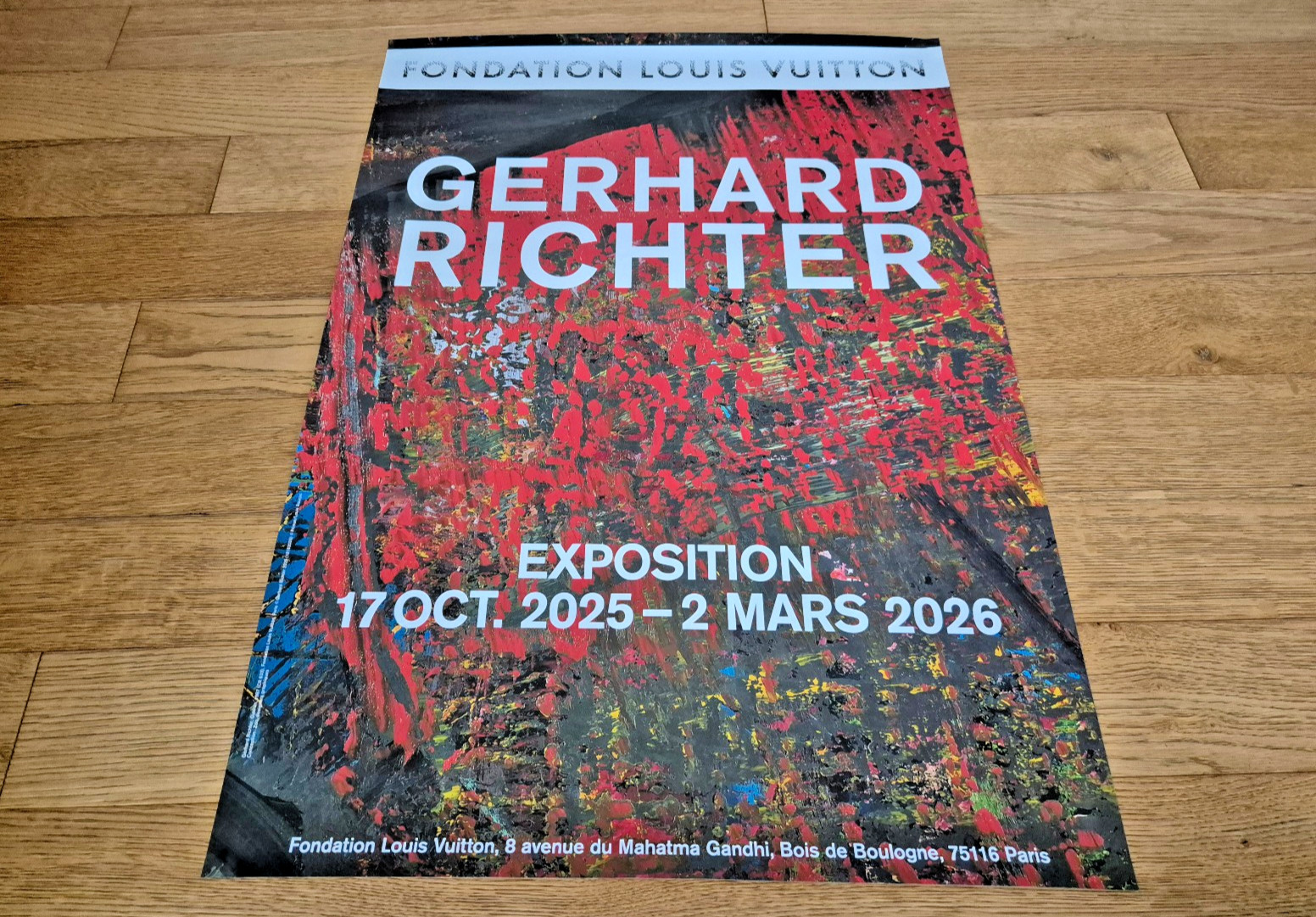 🟦 Gerhard Richter – Affiche Originale exposition– Fondation Vuitton Paris- 2025 image 7