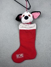 Vintage Disney 101 Dalmations Plush Dog Pup Head 3D Christmas Stocking Holiday