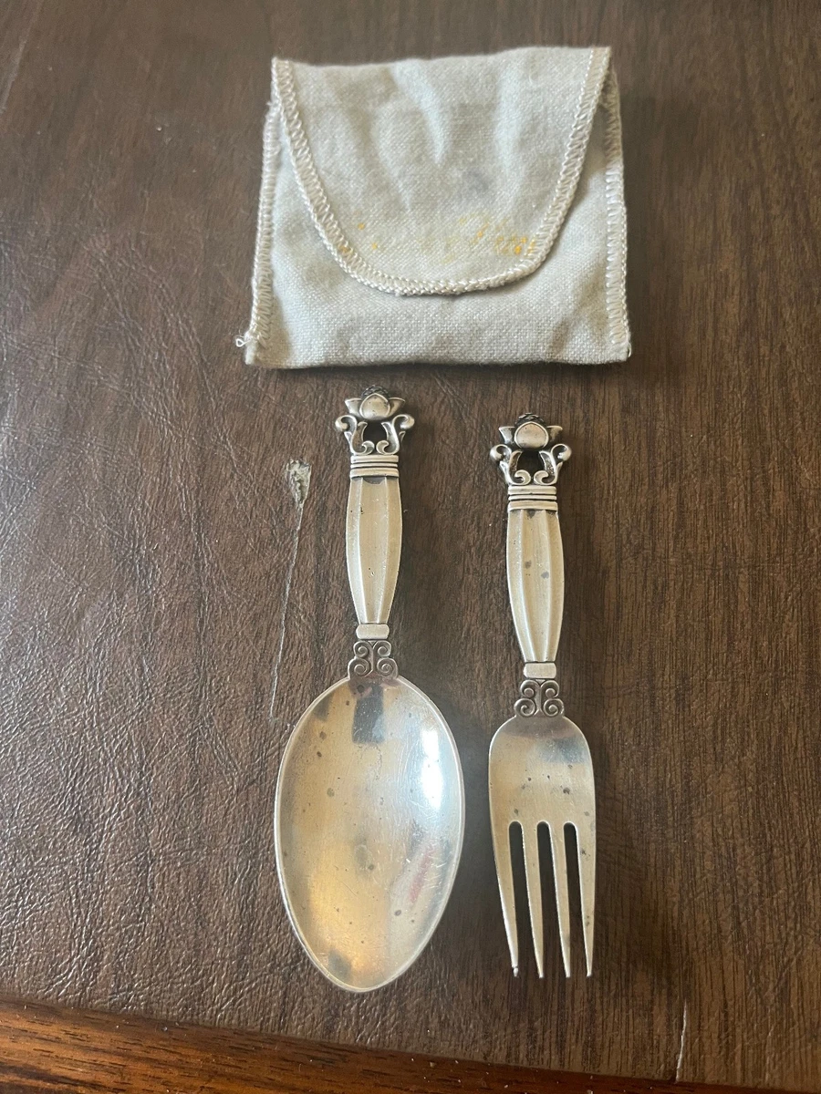 Georg Jensen Antique US Sterling Silver Acorn Fork for sale | eBay