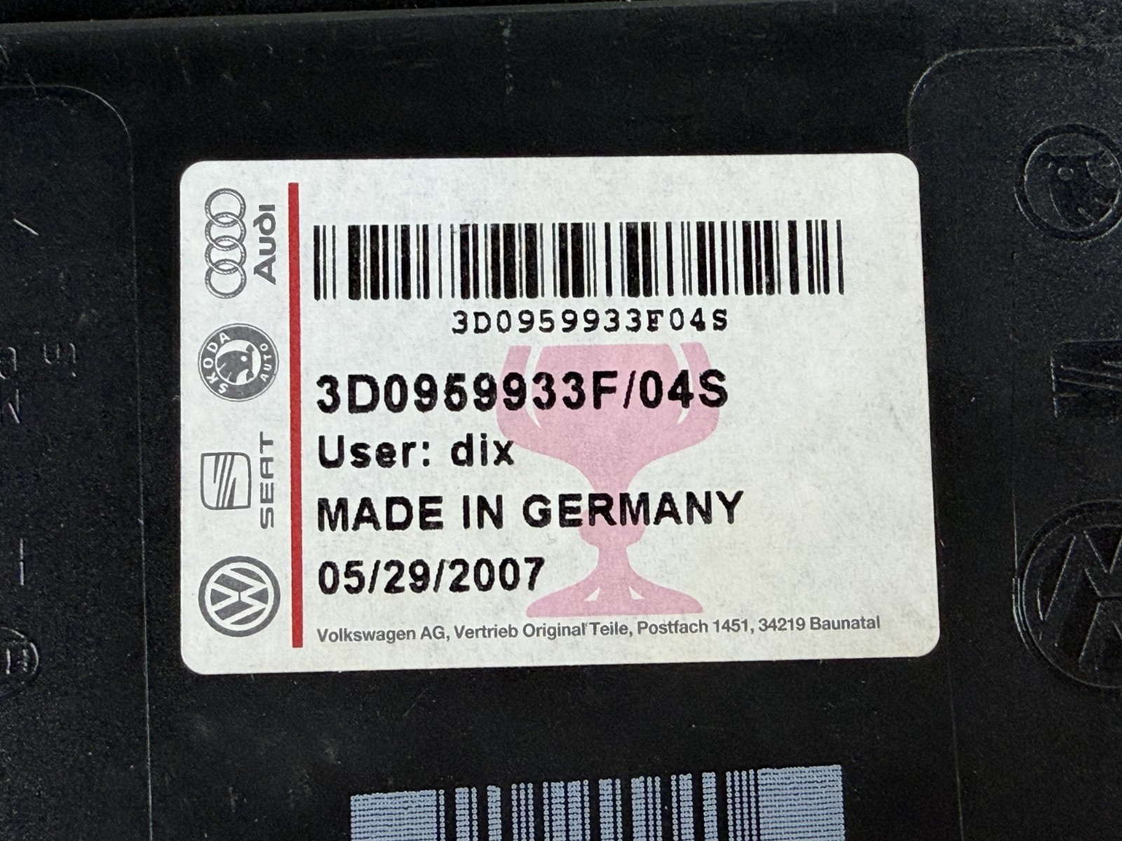 New! 2003-2012 Bentley Continental Comfort Body Control Module OEM (3D0959933F)