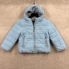 Gerry Puffer Jacket Toddler Size 3 3T Blue Full Zip Hooded Pockets Snow Winter