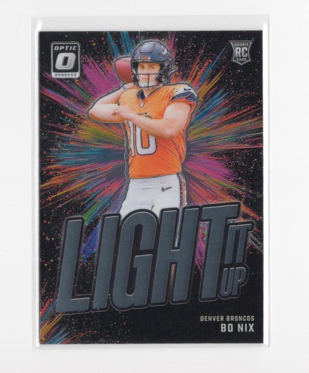 2024 Panini Donruss Optic Light It Up Bo Nix #6 Rookie Card RC